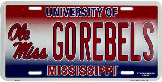 Signs 4 Fun Parody License Plate | MS Univ. Ole Miss | 12 x 6 Decorative License Plate | Decoration Plate for Vehicle/Wall | Man Cave Decorations | Made in The USA
