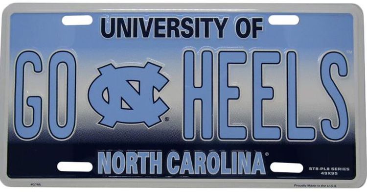 Signs 4 Fun Parody License Plate | North Carolina Go Tar Heels | 12 x 6 Decorative License Plate | Decoration Plate for Vehicle/Wall | Man Cave Decorations | Made in The USA