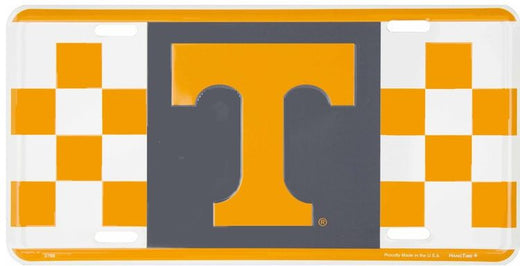 Signs 4 Fun Parody License Plate | Univ. of Tennessee Checkered | 12 x 6 Decorative License Plate | Decoration Plate for Vehicle/Wall | Man Cave Decorations | Made in The USA