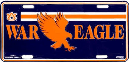 Signs 4 Fun Parody License Plate | Auburn War Eagle | 12 x 6 Decorative License Plate | Decoration Plate for Vehicle/Wall | Man Cave Decorations | Made in The USA