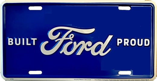 Signs 4 Fun Parody License Plate | Ford Built Proud | 12” x 6” Decorative License Plate | Decoration Plate for Vehicle/Wall | Man Cave Decorations | Made in The USA