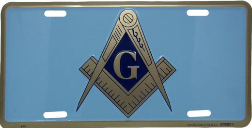 Signs 4 Fun Parody License Plate | Masonic Symbol | 12 x 6 Decorative License Plate | Decoration Plate for Vehicle/Wall | Man Cave Decorations | Made in The USA
