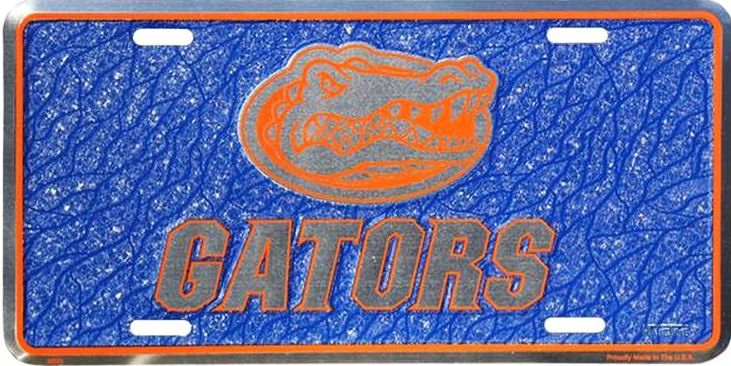 Signs 4 Fun Parody License Plate | FL Gators Mosaic | 12 x 6 Decorative License Plate | Decoration Plate for Vehicle/Wall | Man Cave Decorations | Made in the USA