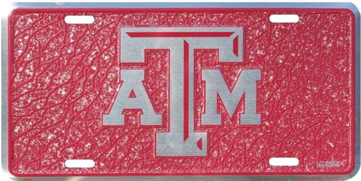 Signs 4 Fun Parody License Plate | TX A&M Mosaic | 12 x 6 Decorative License Plate | Decoration Plate for Vehicle/Wall | Man Cave Decorations | Made in The USA