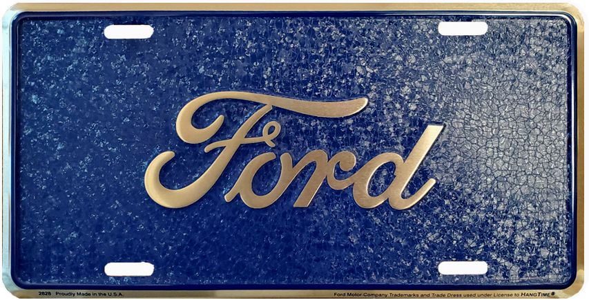 Signs 4 Fun Parody License Plate - Ford Script Mosaic - 12 x 6 Decorative License Plate Wall Decor - Decoration Plate Man Cave + Garage - Made in The USA