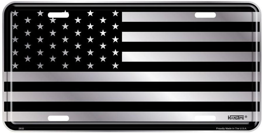 Signs 4 Fun Parody License Plate | Flag Stars and Stripes | 12 x 6 Decorative License Plate | Decoration Plate for Vehicle/Wall | Man Cave Decorations | Made in The USA