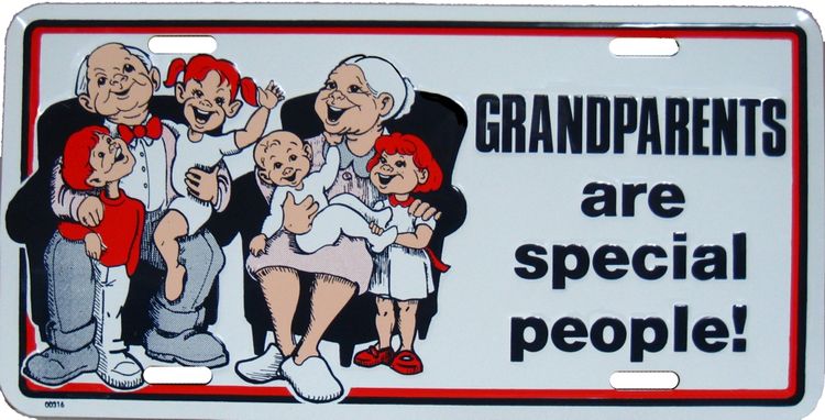 Signs 4 Fun Parody License Plate | Grandparents are Special | 12” x 6” Decorative License Plate | Decoration Plate for Vehicle/Wall | Man Cave Decorations | Made in The USA