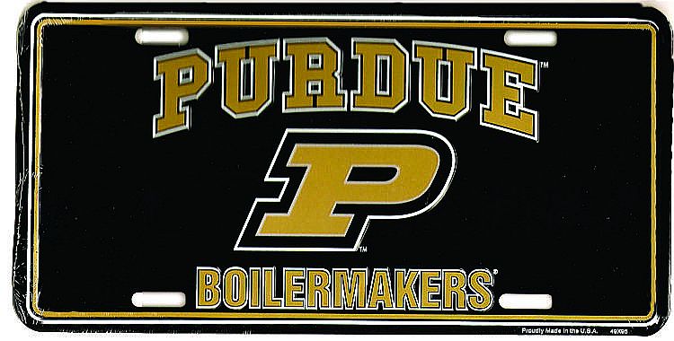 Signs 4 Fun Parody License Plate | Purdue Univ. Boilermakers | 12 x 6 Decorative License Plate | Decoration Plate for Vehicle/Wall | Man Cave Decorations | Made in The USA