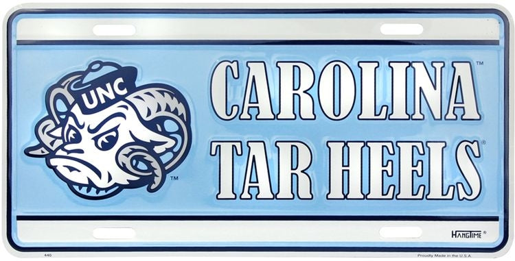 Signs 4 Fun SL440 N. Carolina Tar Heels Logo New License Plate, Blue