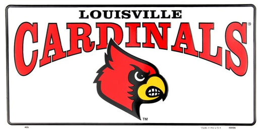 Signs 4 Fun Parody License Plate - Univ. of Louisville Cardinals - 12” x 6” Decorative License Plate Wall Decor - Decoration Plate Man Cave + Garage - Made in The USA