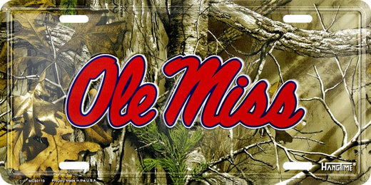 Signs 4 Fun SL50110 MS Univ Ole Miss Realtree camo License Plate
