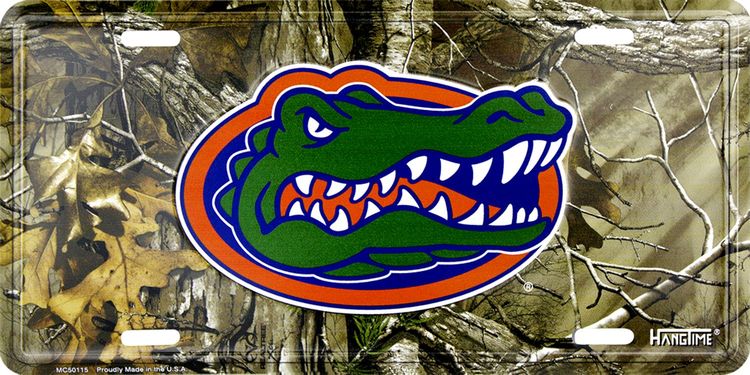 Signs 4 Fun Parody License Plate | FL Gators Realtree Camo | 12 x 6 Decorative License Plate | Decoration Plate for Vehicle/Wall | Man Cave Decorations | Made in The USA