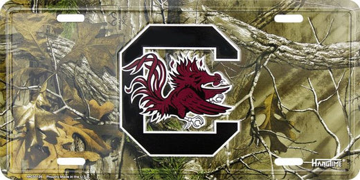 South Carolina Gamecocks 6 x 12 Metal CAMO License Plate