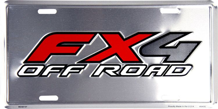 Signs 4 Fun Parody License Plate - FX4 Off Road - 12” x 6” Decorative License Plate Wall Decor - Decoration Plate Man Cave + Garage - Made in The USA
