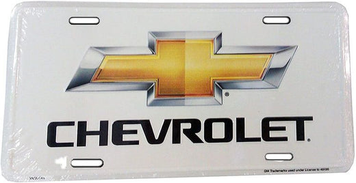 Signs 4 Fun Parody License Plate - Chevy Logo Silver - 12 x 6 Decorative License Plate Wall Decor - Decoration Plate Man Cave + Garage - Made in The USA