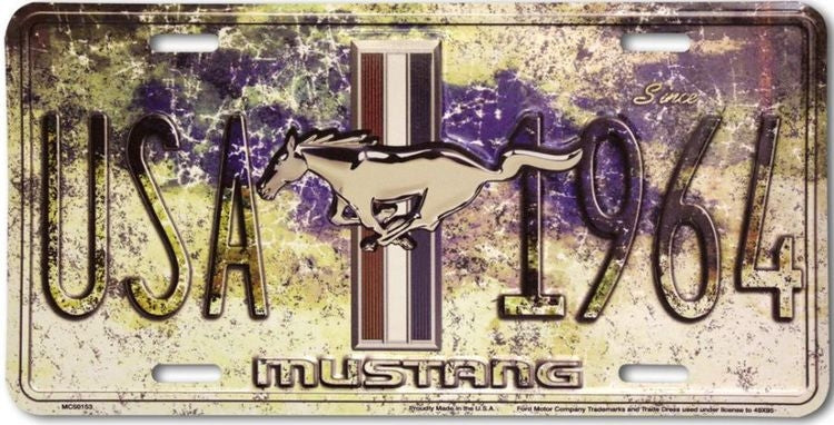 Signs 4 Fun Parody License Plate | Ford Mustang 1964 | 12 x 6 Decorative License Plate | Decoration Plate for Vehicle/Wall | Man Cave Decorations | Made in The USA