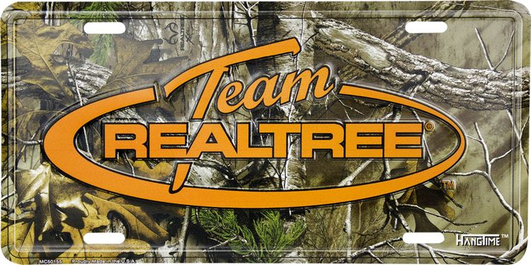 Signs 4 Fun Parody License Plate | Team Realtree | 12” x 6” Decorative License Plate | Decoration Plate for Vehicle/Wall | Man Cave Decorations | Made in The USA
