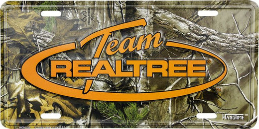 Signs 4 Fun Parody License Plate | Team Realtree | 12” x 6” Decorative License Plate | Decoration Plate for Vehicle/Wall | Man Cave Decorations | Made in The USA