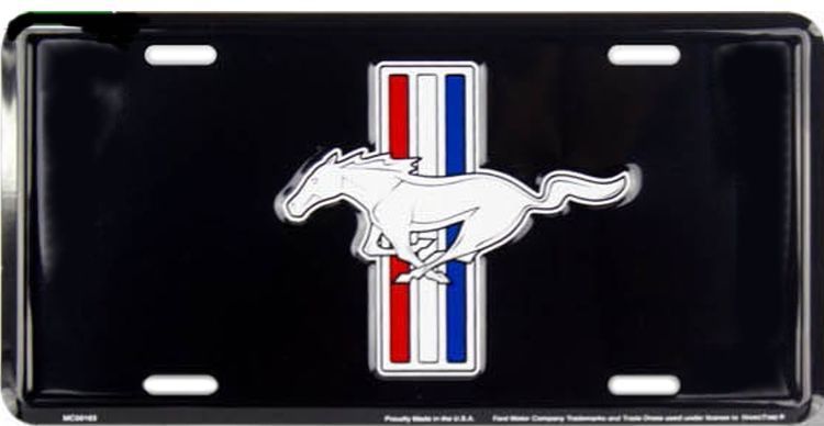 Signs 4 Fun Parody License Plate | Ford Mustang Black | 12” x 6” Decorative License Plate | Decoration Plate for Vehicle/Wall | Man Cave Decorations | Made in The USA