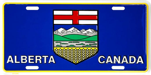 Signs 4 Fun Parody License Plate | Alberta Flag | 12 x 6 Decorative License Plate | Decoration Plate for Vehicle/Wall | Man Cave Decorations | Made in The USA
