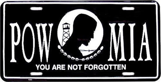 Signs 4 Fun Parody License Plate | POW MIA | 12 x 6 Decorative License Plate | Decoration Plate for Vehicle/Wall | Man Cave Decorations | Made in The USA