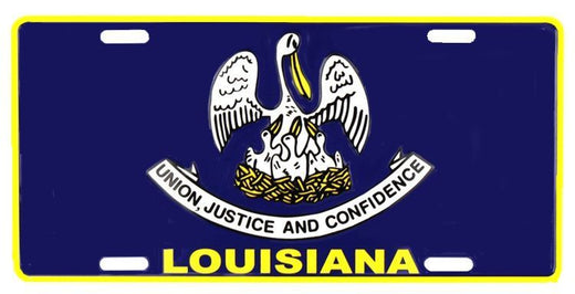 Signs 4 Fun Parody License Plate | Louisiana Flag | 12 x 6 Decorative License Plate | Decoration Plate for Vehicle/Wall | Man Cave Decorations | Made in The USA