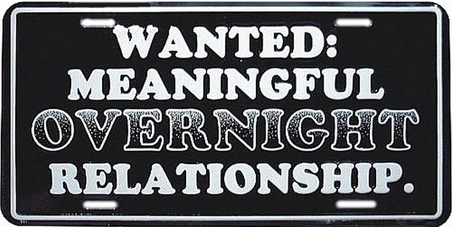 Signs 4 Fun Parody License Plate | Wanted: Meaningful Relationship |12 x 6 Decorative License Plate | Decoration Plate for Vehicle/Wall | Man Cave Decorations | Made in The USA