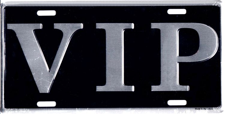 Signs 4 Fun Parody License Plate - VIP - 12 x 6 Decorative License Plate Wall Decor - Decoration Plate Man Cave + Garage - Made in The USA