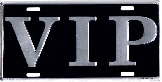 Signs 4 Fun Parody License Plate - VIP - 12 x 6 Decorative License Plate Wall Decor - Decoration Plate Man Cave + Garage - Made in The USA