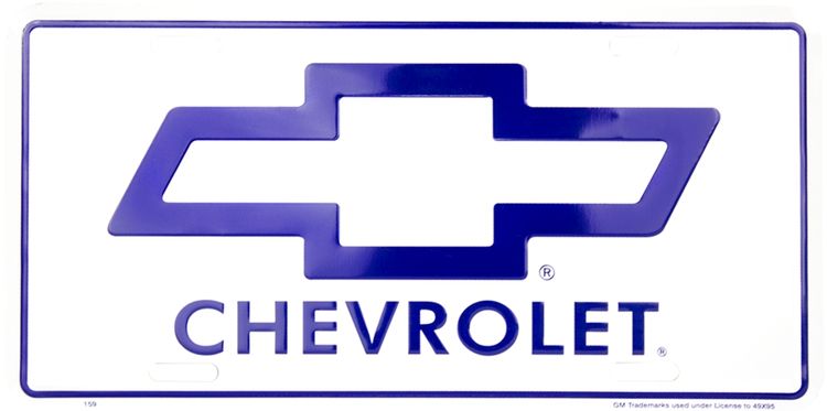 Signs 4 Fun Parody License Plate | Chevy Bow Tie | 12 x 6 Decorative License Plate | Decoration Plate for Vehicle/Wall | Man Cave Decorations | Made in The USA
