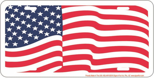 Signs 4 Fun Parody License Plate | Waving Flag | 12 x 6 Decorative License Plate | Decoration Plate for Vehicle/Wall | Man Cave Decorations | Made in The USA