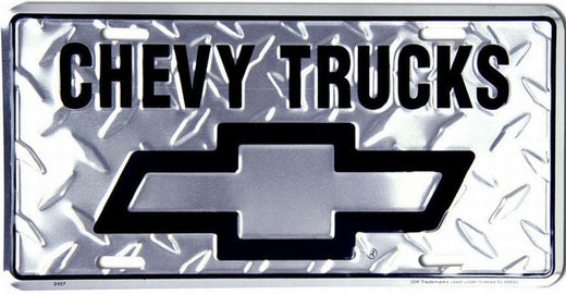 Signs 4 Fun Parody License Plate - Chevy Truck Diamond - 12 x 6 Decorative License Plate Wall Decor - Decoration Plate Man Cave + Garage - Made in The USA