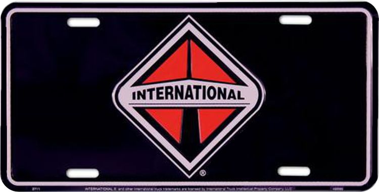 Signs 4 Fun Parody License Plate | Int l Truck Black | 12 x 6 Decorative License Plate | Decoration Plate for Vehicle/Wall | Man Cave Decorations | Made in The USA