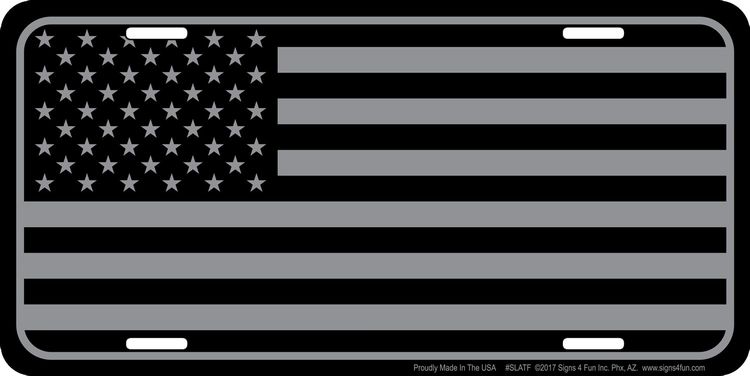 Signs 4 Fun Parody License Plate | Tactical US Flag |12 x 6 Decorative License Plate | Decoration Plate for Vehicle/Wall | Man Cave Decorations | Made in The USA
