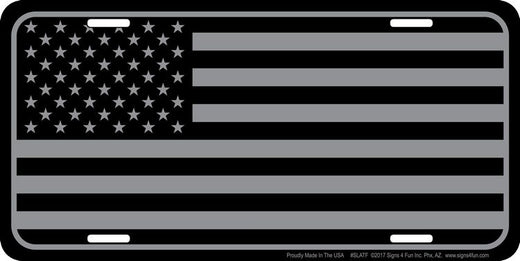 Signs 4 Fun Parody License Plate | Tactical US Flag |12 x 6 Decorative License Plate | Decoration Plate for Vehicle/Wall | Man Cave Decorations | Made in The USA