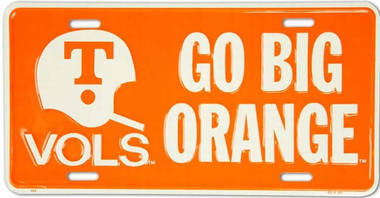 Signs 4 Fun Parody License Plate | TN Univ. Go Big O | 12 x 6 Decorative License Plate | Decoration Plate for Vehicle/Wall | Man Cave Decorations | Made in The USA