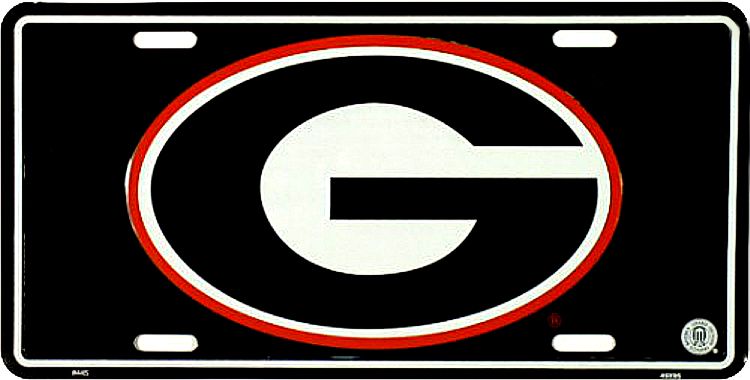 Signs 4 Fun Parody License Plate | Georgia Bulldogs G | 12 x 6 Decorative License Plate | Decoration Plate for Vehicle/Wall | Man Cave Decorations | Made in The USA