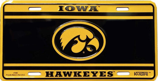 Signs 4 Fun Parody License Plate - Iowa Hawkeyes - 12” x 6” Decorative License Plate Wall Decor - Decoration Plate Man Cave + Garage - Made in The USA