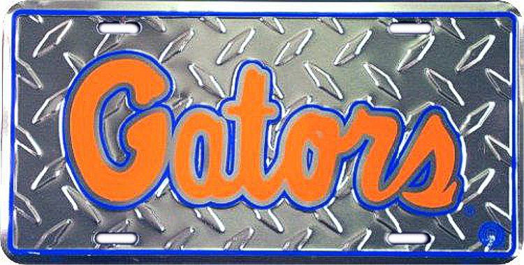 Signs 4 Fun Parody License Plate | FL Gators Diamond | 12” x 6” Decorative License Plate | Decoration Plate for Vehicle/Wall | Man Cave Decorations | Made in The USA