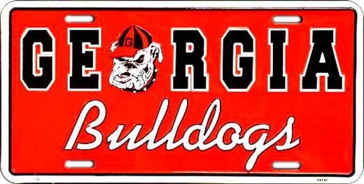 Signs 4 Fun Parody License Plate | Georgia Bulldogs Logo | 12 x 6 Decorative License Plate | Decoration Plate for Vehicle/Wall | Man Cave Decorations | Made in The USA