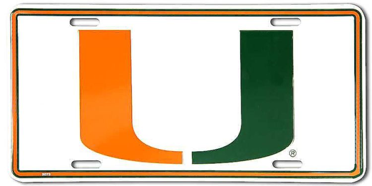 Signs 4 Fun Parody License Plate | Miami Univ. U | 12” x 6” Decorative License Plate | Decoration Plate for Vehicle/Wall | Man Cave Decorations | Made in The USA