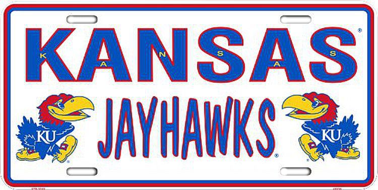 Signs 4 Fun Parody License Plate | Kansas U Jayhawk Dual | 12 x 6 Decorative License Plate | Decoration Plate for Vehicle/Wall | Man Cave Decorations | Made in The USA