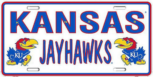 Signs 4 Fun Parody License Plate | Kansas U Jayhawk Dual | 12 x 6 Decorative License Plate | Decoration Plate for Vehicle/Wall | Man Cave Decorations | Made in The USA