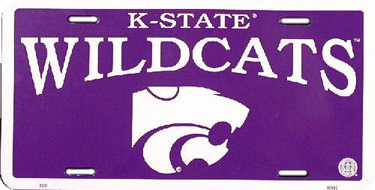 Signs 4 Fun Parody License Plate | K State Wildcats | 12 x 6 Decorative License Plate | Decoration Plate for Vehicle/Wall | Man Cave Decorations | Made in The USA