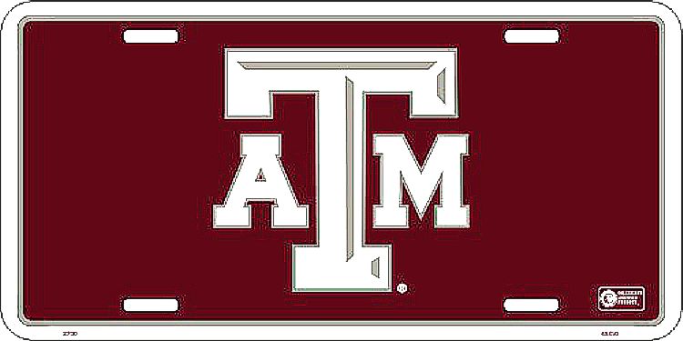 Signs 4 Fun Parody License Plate | Texas A&M Silver/Maroon | 12 x 6 Decorative License Plate | Decoration Plate for Vehicle/Wall | Man Cave Decorations | Made in The USA