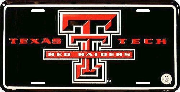 Signs 4 Fun Parody License Plate - TX Tech Red Raiders - 12 x 6 Decorative License Plate - Decoration Plate Man Cave + Garage - Made in The USA