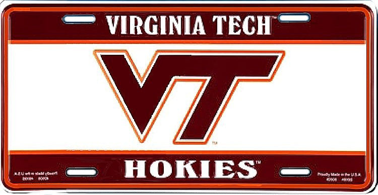 Signs 4 Fun Parody License Plate | VA Tech VT | 12” x 6”