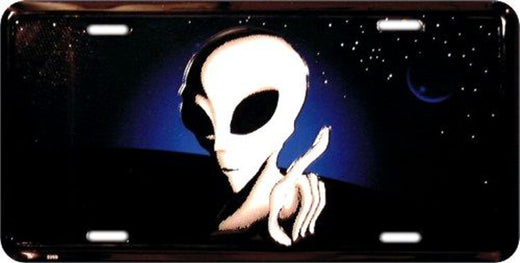 Signs 4 Fun Parody License Plate | Alien | 12 x 6 Decorative License Plate | Decoration Plate for Vehicle/Wall | Man Cave Decorations | Made in The USA