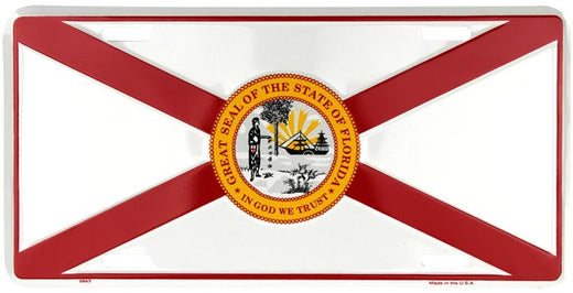 Signs 4 Fun Parody License Plate | Florida Flag | 12 x 6 Decorative License Plate | Decoration Plate for Vehicle/Wall | Man Cave Decorations | Made in The USA