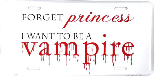 Signs 4 Fun Parody License Plate | Vampire Princess | 12 x 6 Decorative License Plate | Decoration Plate for Vehicle/Wall | Man Cave Decorations | Made in The USA